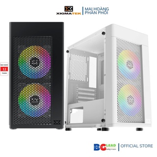 Vỏ case máy tính XIGMATEK AERO - M-ATX, 1 SIDE TEMPERED GLASS|Màu đen|Màu trắng - Mai Hoàng phân phối và bảo hành
