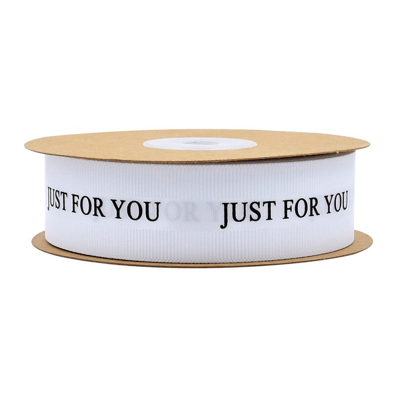 Cuộn Dây Ruy Băng 10M 25mm Họa Tiết Chữ Cái Trang Trí Thủ Công