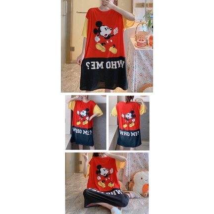 đồ ngủ Tay Lửng In Họa Tiết Hoạt Hình Thời Trang Mùa Hè Quyến Rũ Cho Nữ | BigBuy360 - bigbuy360.vn