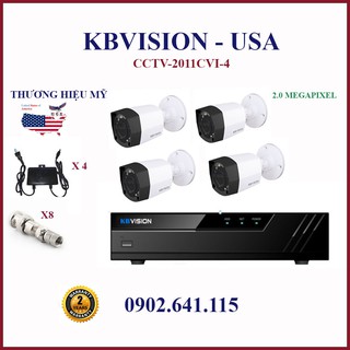 TRỌN BỘ 4 CAMERA KBVISION KX-2111C4