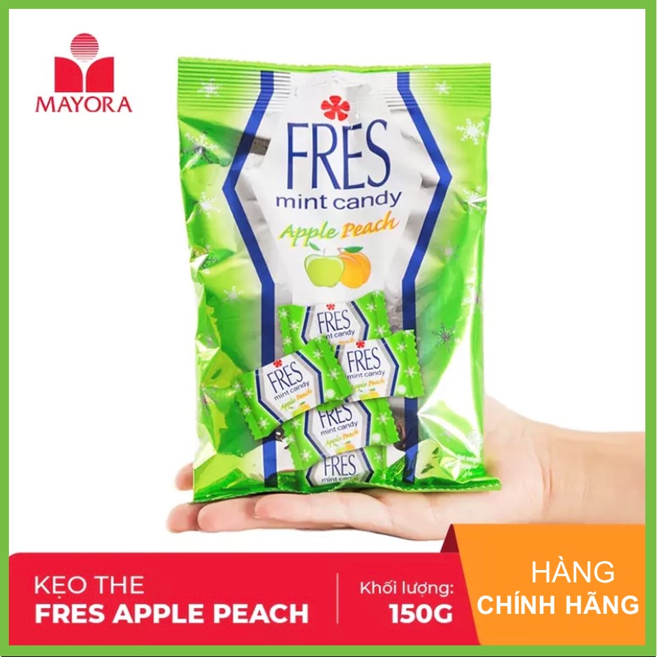 Kẹo the Fres Apple Peach (xanh lá) Bịch 150g