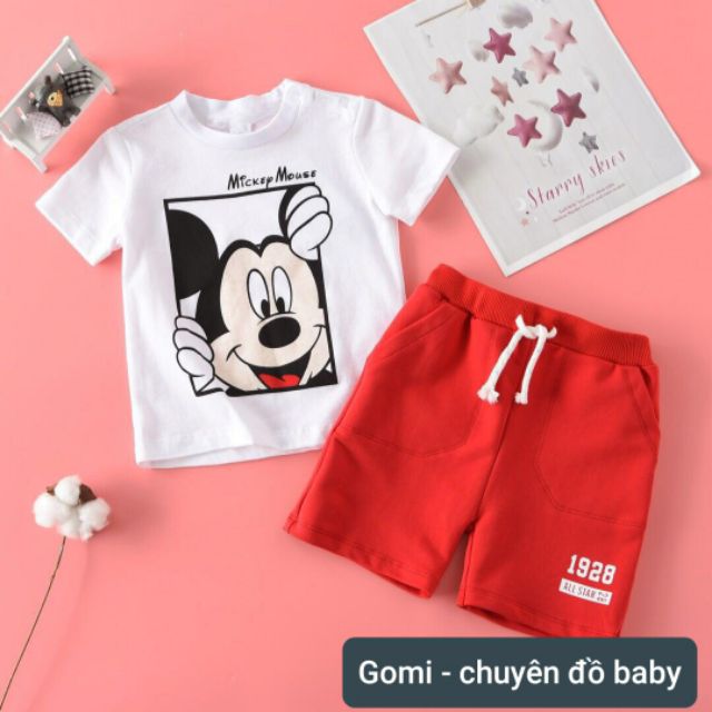 Bộ mickey bé trai mùa hè