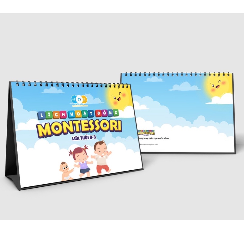 Lịch Hoạt Động SOL Montessori Hành Trình 365 Ngày Hạnh Phúc Combo 3 Quyển