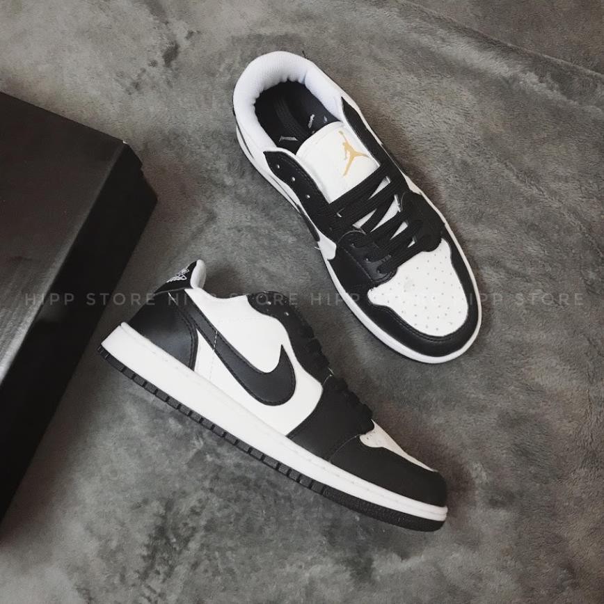 [Full Box Bill ]Giày Jordan 1 Low Panda, Giày Thể Thao JD1 Cổ Thấp Màu Đen Trắng Trẻ Trung Nam Nữ 2021