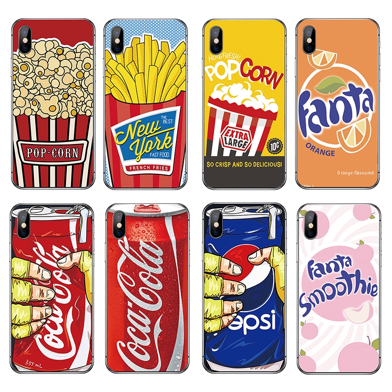 Ốp Điện Thoại tpu Trong Suốt Hình Pepsi Sáng Tạo Cho iPhone5 6 6s 7 8 plus