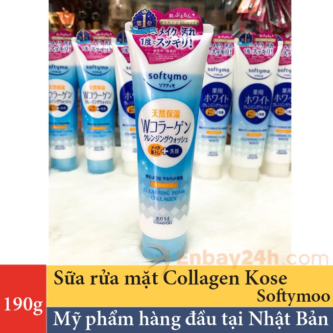 Sữa rửa mặt Collagen kose softymo 220g chính hãng Nhật Bản