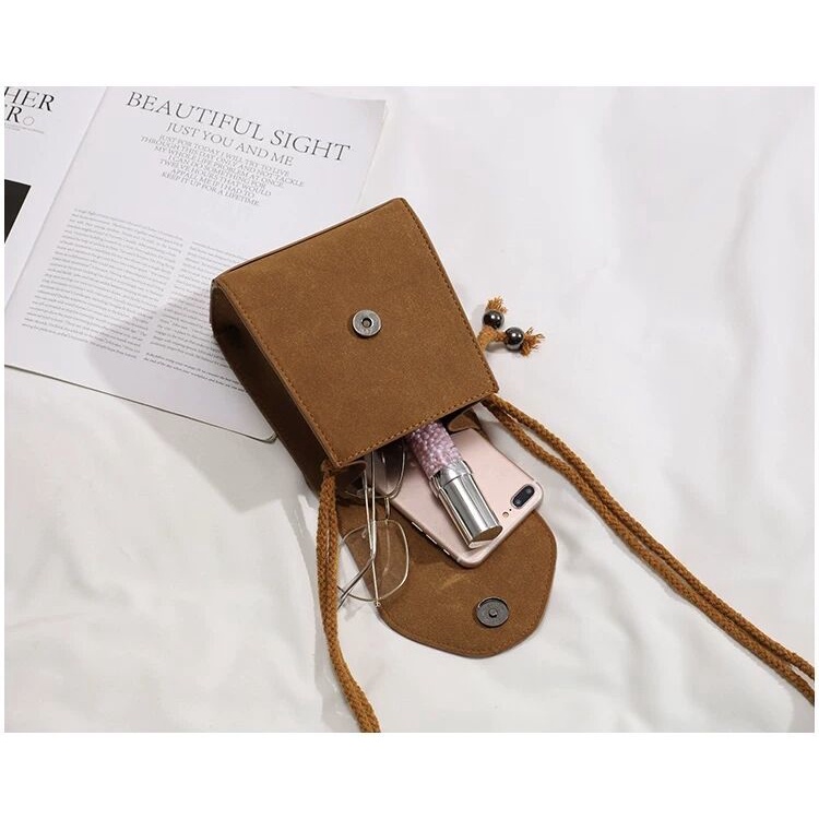 Túi đeo chéo vuông nhỏ phong cách retro thời trang dành cho nữ