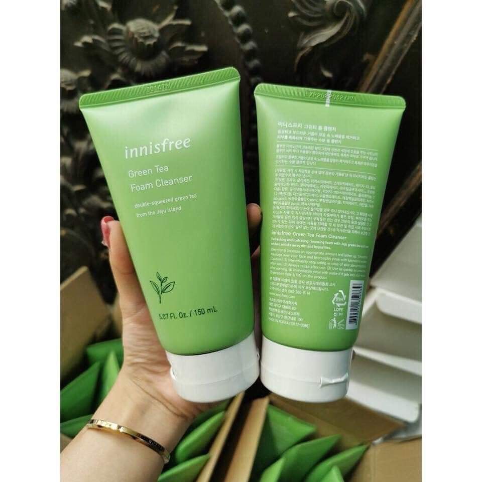 [Hàng chính hãng] Sữa Rửa Mặt Trà Xanh Làm Sạch Sâu Innisfree Green Tea Foam Cleanser 150ml