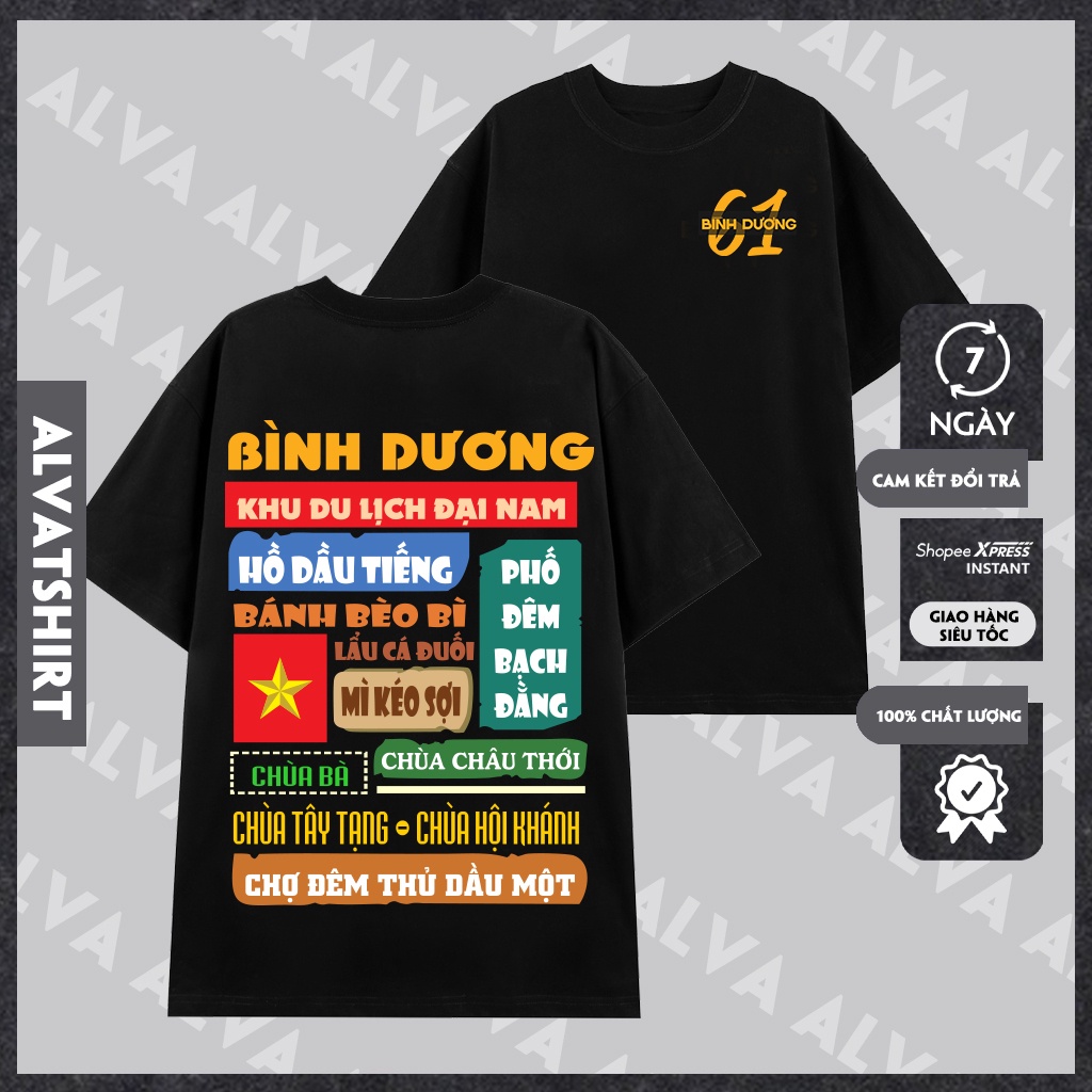 Áo thun các tỉnh miền Nam Việt Nam oversize unisex form rộng độc quyền tại Alva
