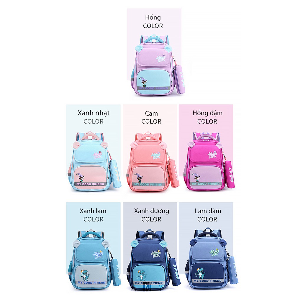 Balo học sinh tiểu học và trung học hoạ tiết hoạt hình