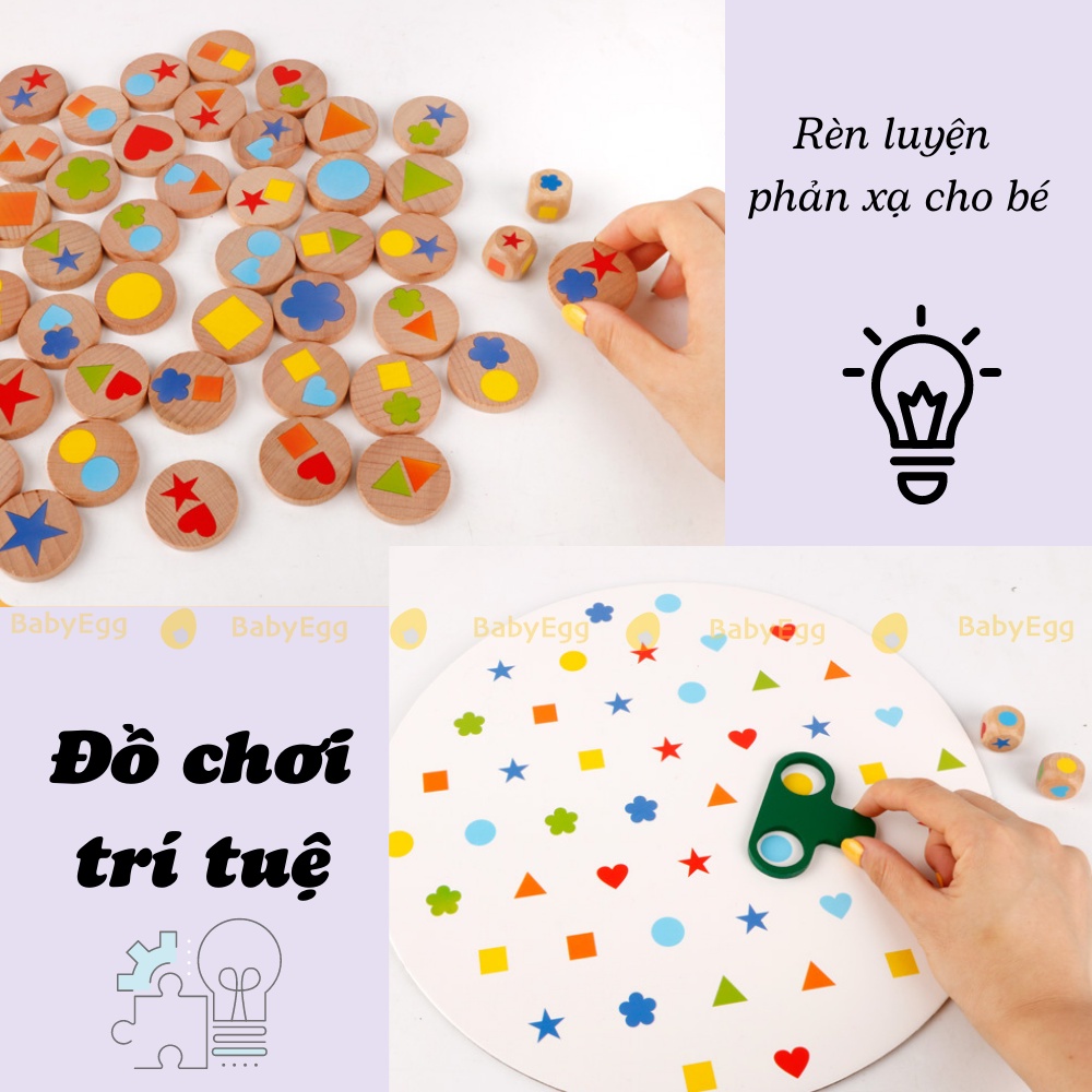 ĐỒ CHƠI GIÁO DỤC board game nhóm rèn luyện trí tuệ tư duy thông minh cho bé trai bé gái 4 5 6 7 8 tuổi Finding the shap