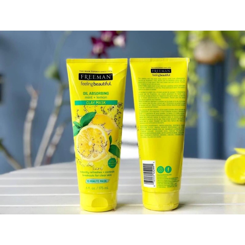 Mặt Nạ Đất Sét Freeman Oil Absorbing Mint + Lemon