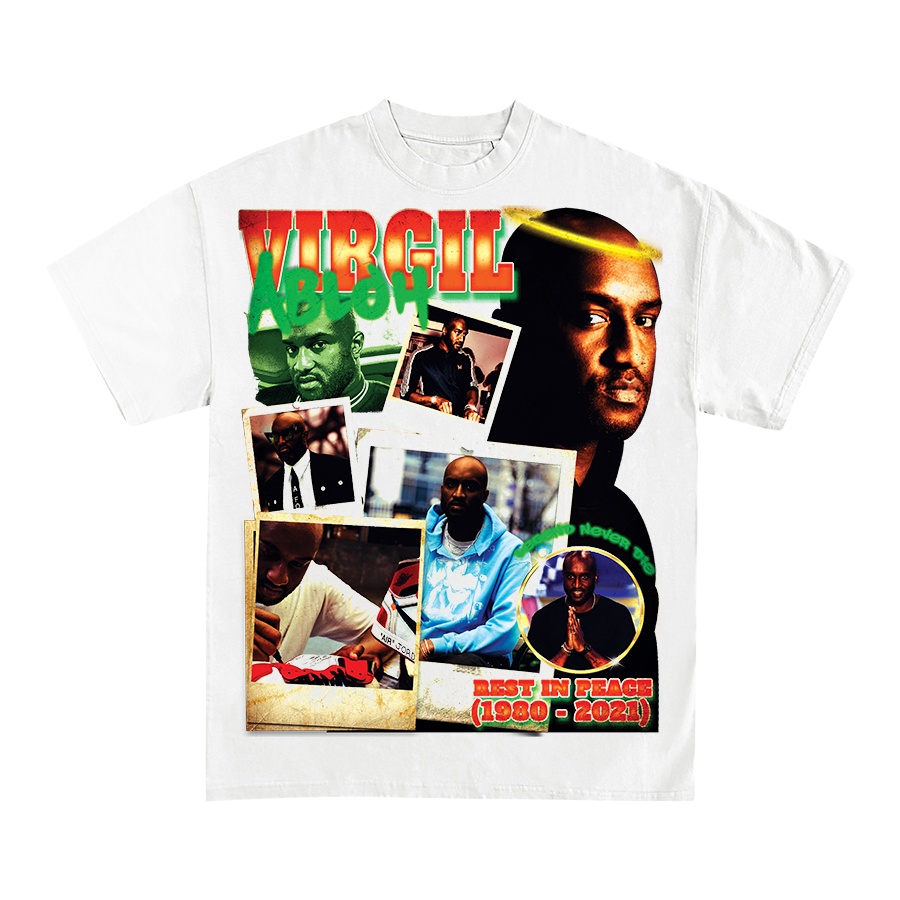 BLANK | Áo Thun Virgil Abloh Tay Lỡ Unisex - Đen/Trắng Cổ Tròn