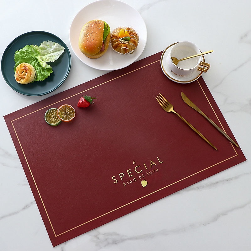 Tấm Da Lót Bàn Ăn Cách Nhiệt Chống Thấm Nước/Dầu Mỡ/Chống Nhiệt Độ Cao