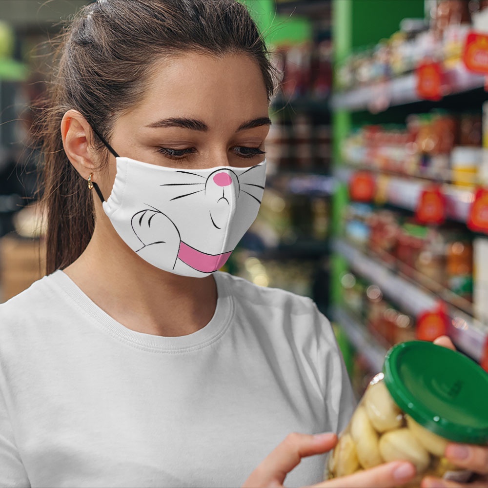 Khẩu trang thú cưng cho bé cute dễ thương trẻ em vui nhộn Hình Vẽ DRAWN CARTWELL dễ thở vải cotton 100% phòng ô nhiễm dà