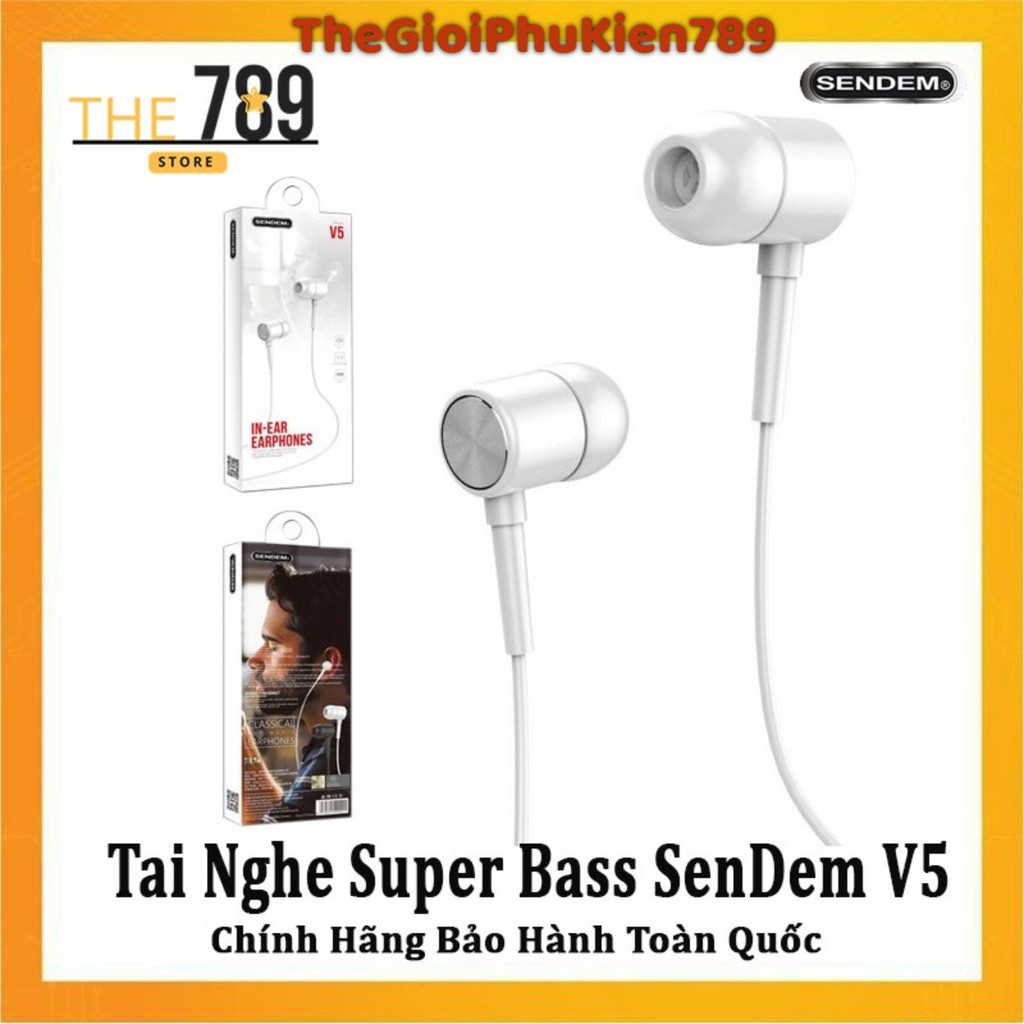 Tai Nghe Super Bass SenDem V5 Dáng Thể Thao - Cách Âm - Bass Trầm