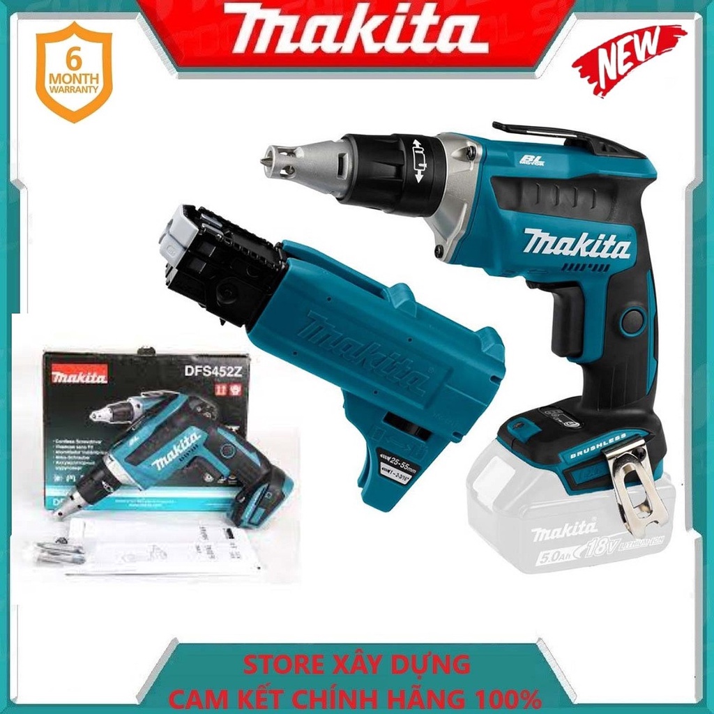 MÁY VẶN VÍT DÙNG PIN 18V 490W MAKITA DFS452Z  (CHƯA KÈM PIN &AMP; SẠC)- HÀNG CHÍNH HÃNG