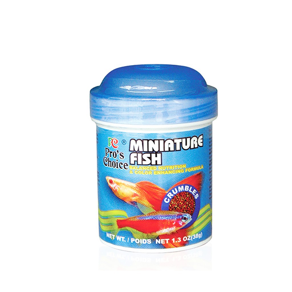 Thức ăn cho cá nhỏ Pro's choice miniature fish lọ 38G