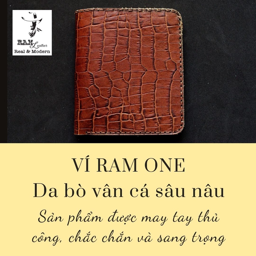 Ví nam nữ RAM Leather da bò cao cấp vân cá sấu