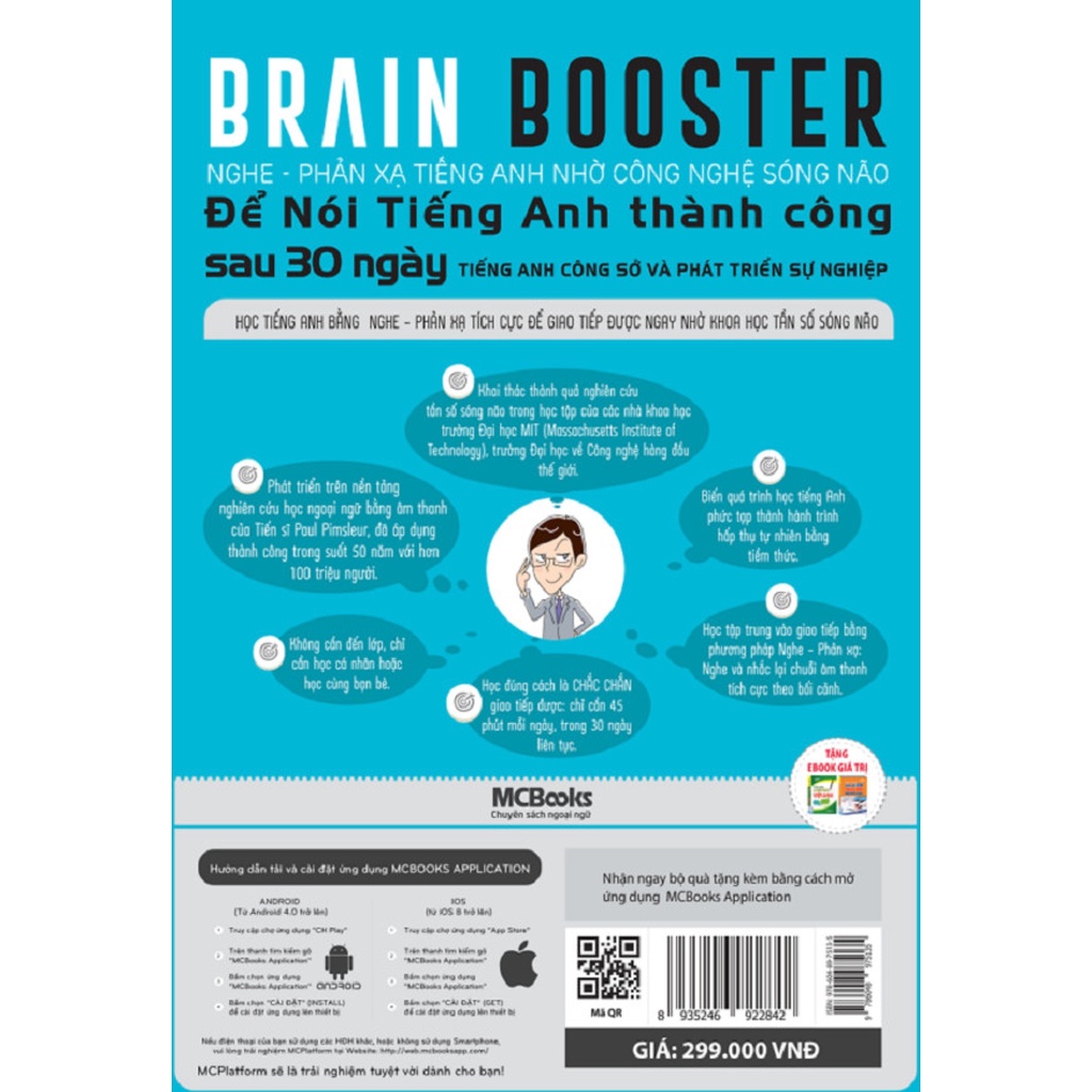 Sách - Brain Booster - Nghe Phản Xạ Tiếng Anh Bằng Công Nghệ Sóng Não - Dành Cho Người Mất Gốc