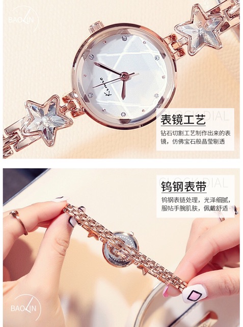 [Mã FAMAYFA2 giảm 10K đơn 50K] Đồng hồ nữ Kimio 6201 Hàng chính hãng dây kim loại nhỏ xinh lắc sao | BigBuy360 - bigbuy360.vn