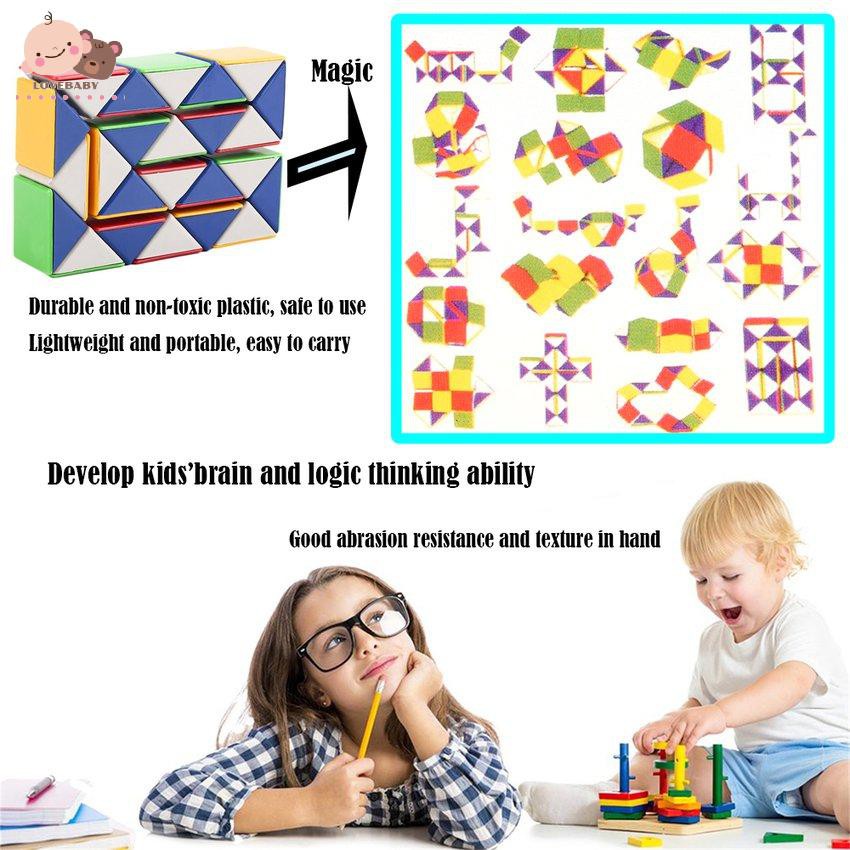 Đồ Chơi Khối Lắp Ráp Hình Con Rắn 3d Vui Nhộn