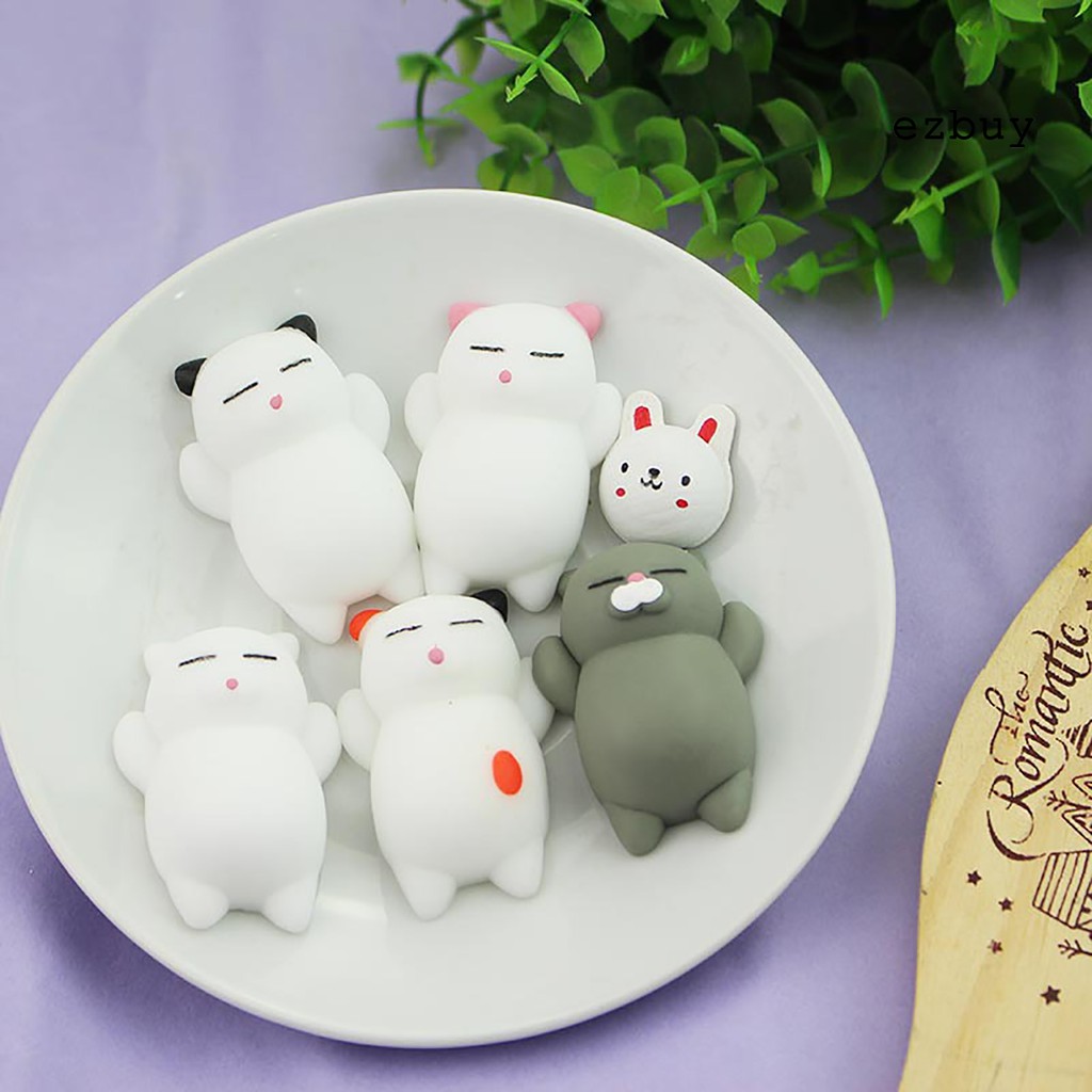 Set 5 đồ chơi bóp nén squishy thiết kế động vật đáng yêu giải tỏa căng thẳng dành cho trẻ em