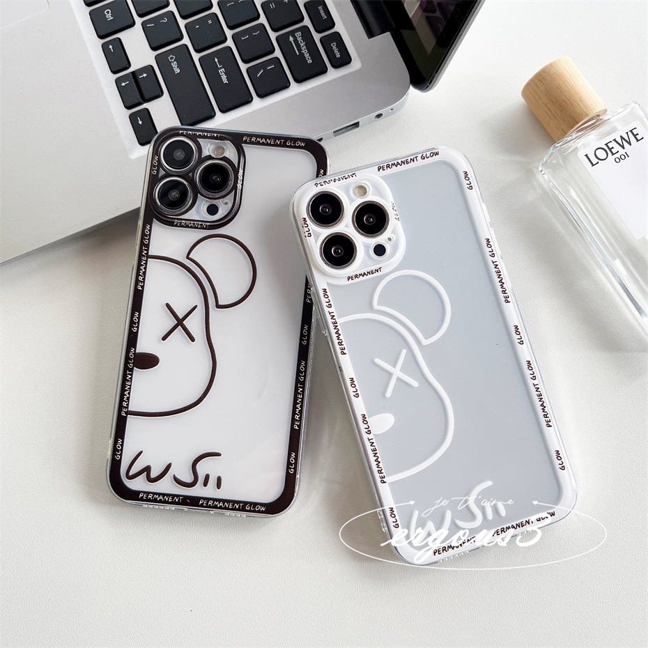 Ốp Điện Thoại Họa Tiết Hoạt Hình Gấu Độc Đáo Thời Trang Cho iPhone 13 12 11 Pro Max X XR XS Max SE 2020 8 7 Plus
