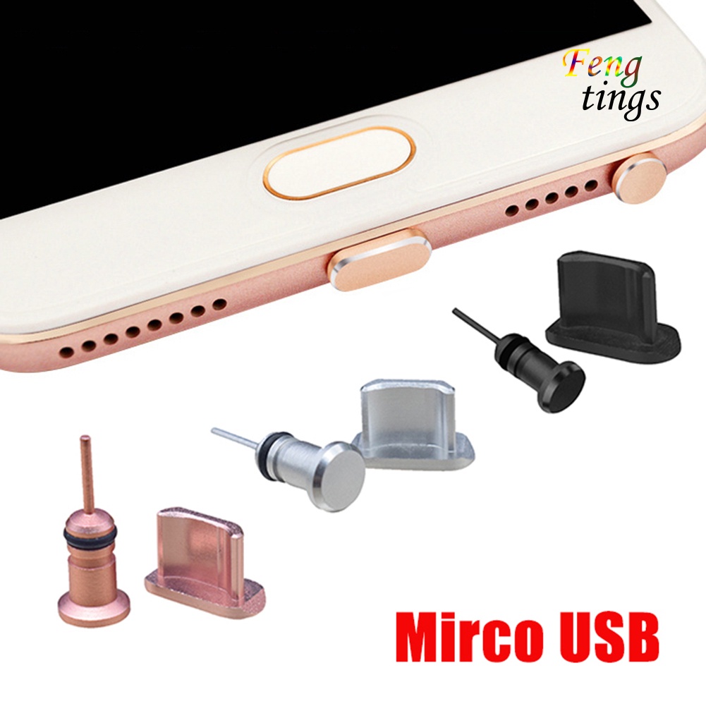 Nút Bịt Cổng Sạc Type C Micro Usb Chống Bụi Cho Điện Thoại Android Iphone