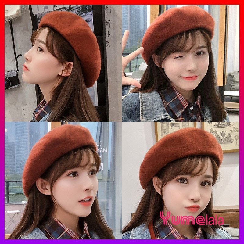 Mũ nồi Beret nỉ lông dày CAO CẤP - Nón bánh tiêu style HÀN siêu xinh
