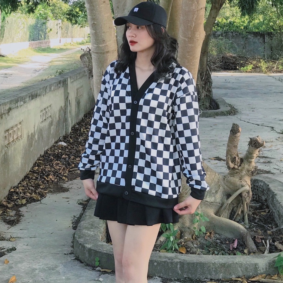 [SIU HOT] ÁO KHOÁC CARDIGAN HỌA TIẾT CARO, FORM ÁO RỘNG VẢI NỈ DÀY MỀM MẠI (có sẵn+đủ size) | BigBuy360 - bigbuy360.vn