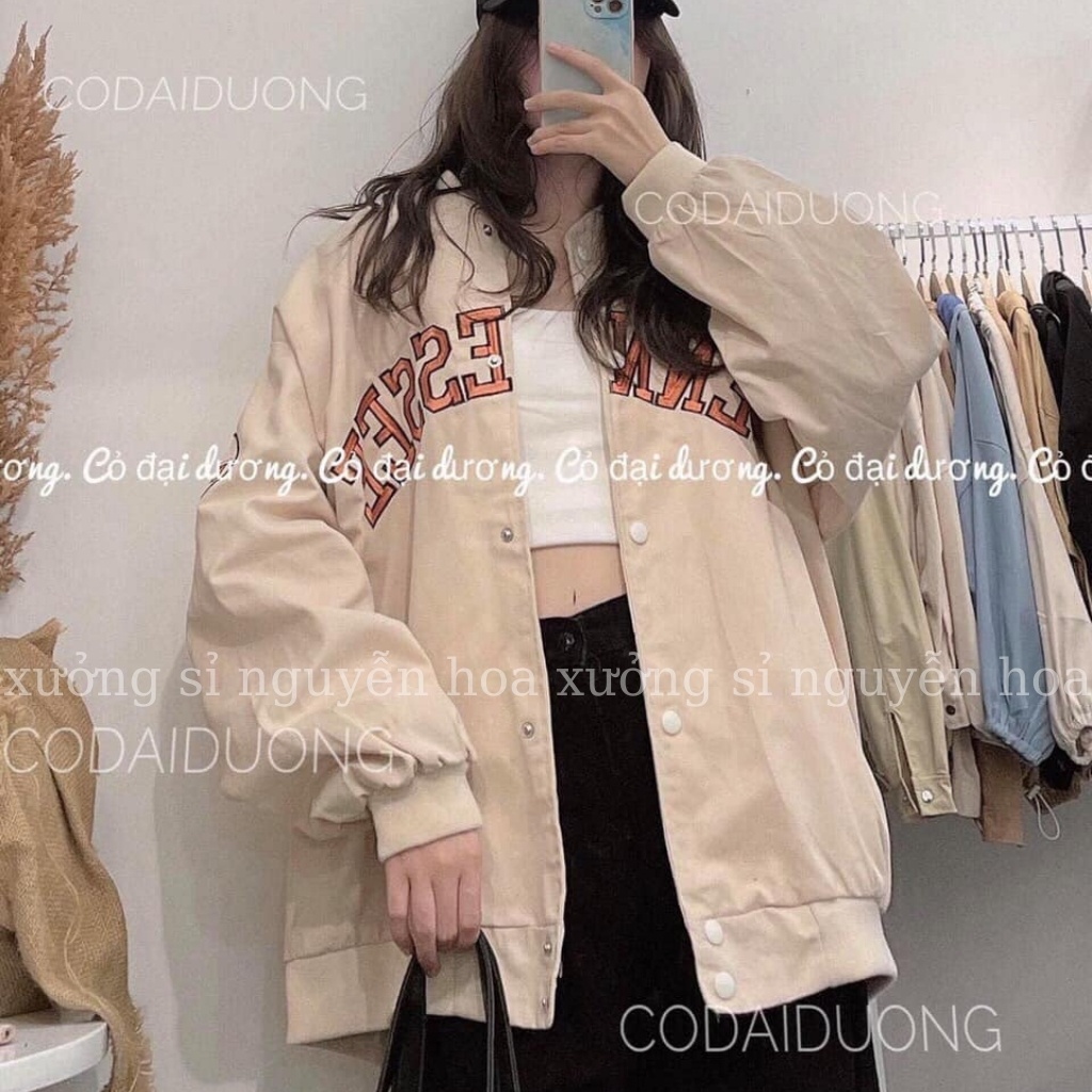 Áo bomber kaki - áo bomber kaki unisex in chữ TEENESSEE bao ngầu bao chất (kèm video/ảnh thật) Xưởng Sỉ nguyễn Hoa