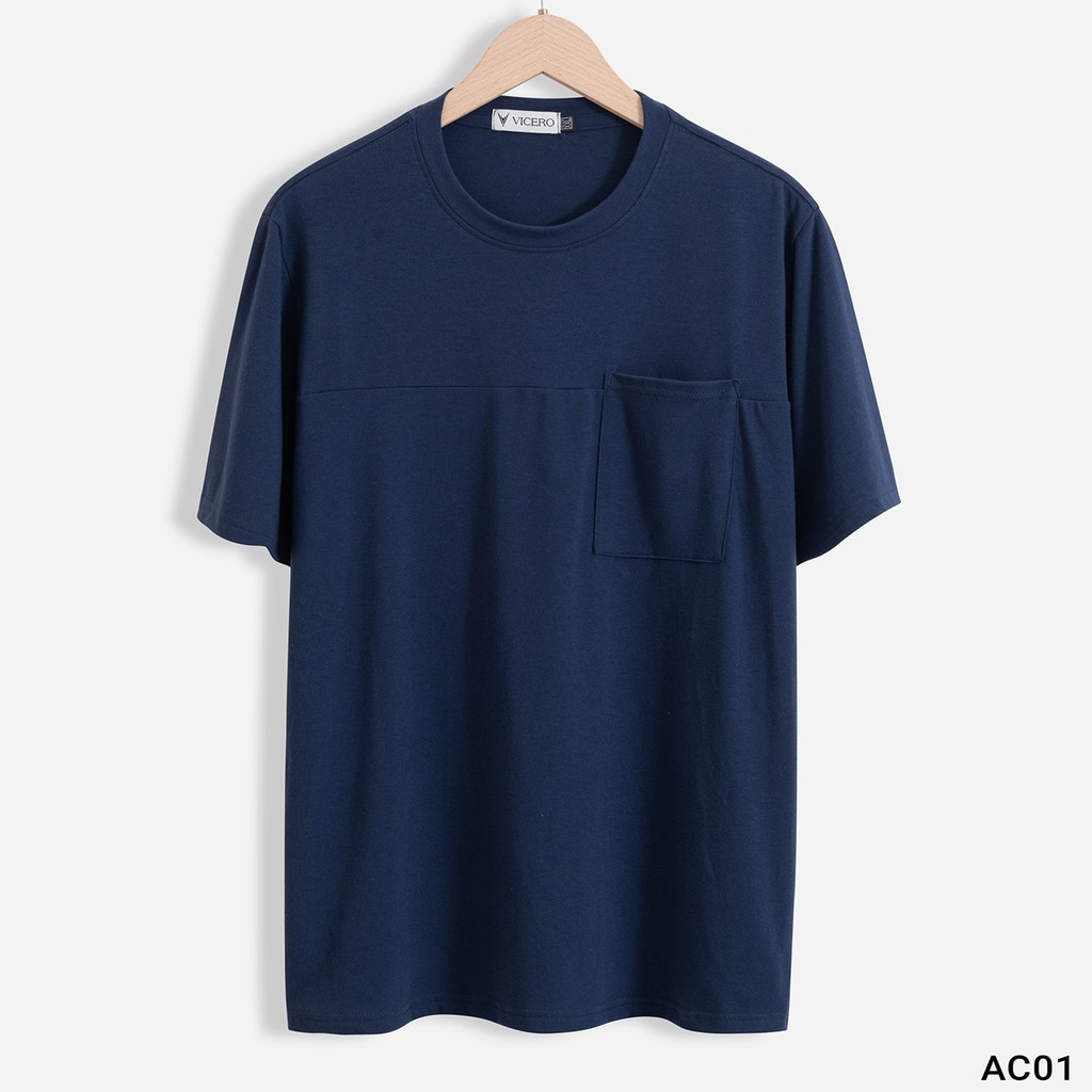 [Mã FAMALLT5 giảm 15% đơn 150K] Áo Thun Nam Tay Ngắn Cổ Tròn Trơn Đẹp 6 Màu VICERO | BigBuy360 - bigbuy360.vn