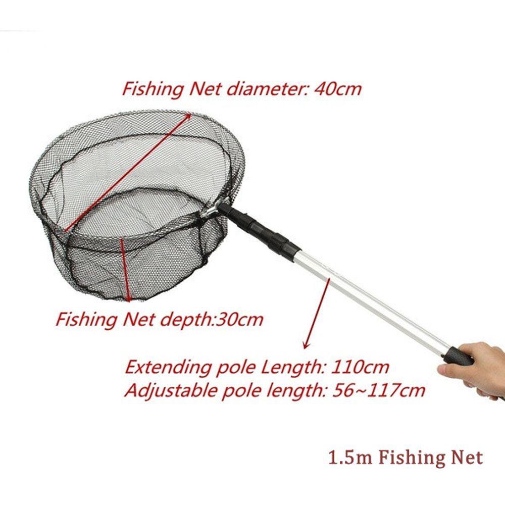 Vợt Lưới Bắt Cá Bằng Hợp Kim Nhôm Có Tay Cầm Có Thể Thu Gọn Tiện Dụng