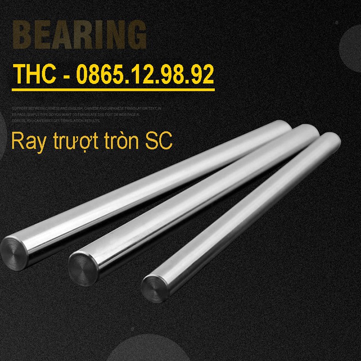 Thanh ray trượt tròn SC16 dài 1 mét đường kính 16mm