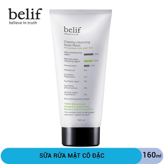 Sữa rửa mặt cô đặc Belif Creamy Cleansing Foam Moist 160ml