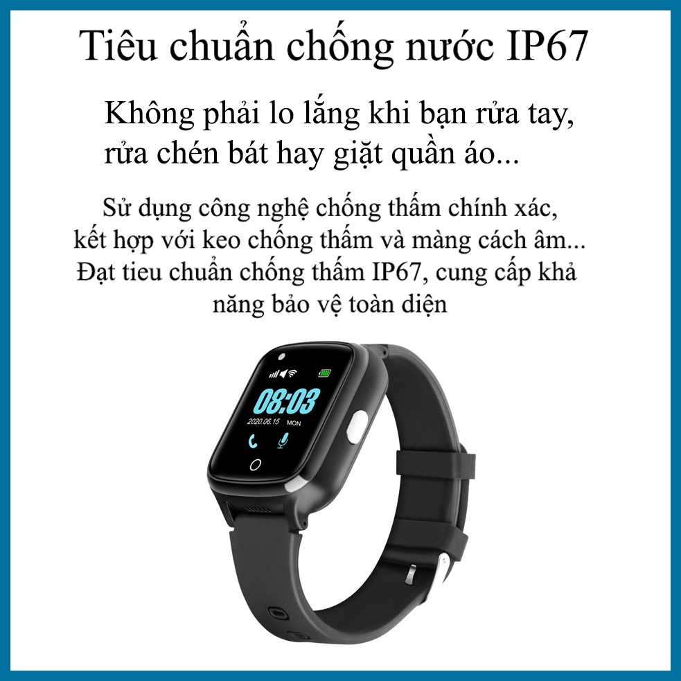 Đồng Hồ Thông Minh Chính Hãng GoCare, Theo Dõi Sức Khỏe, Định Vị Trẻ Em Có GPS Sim 4G GC01