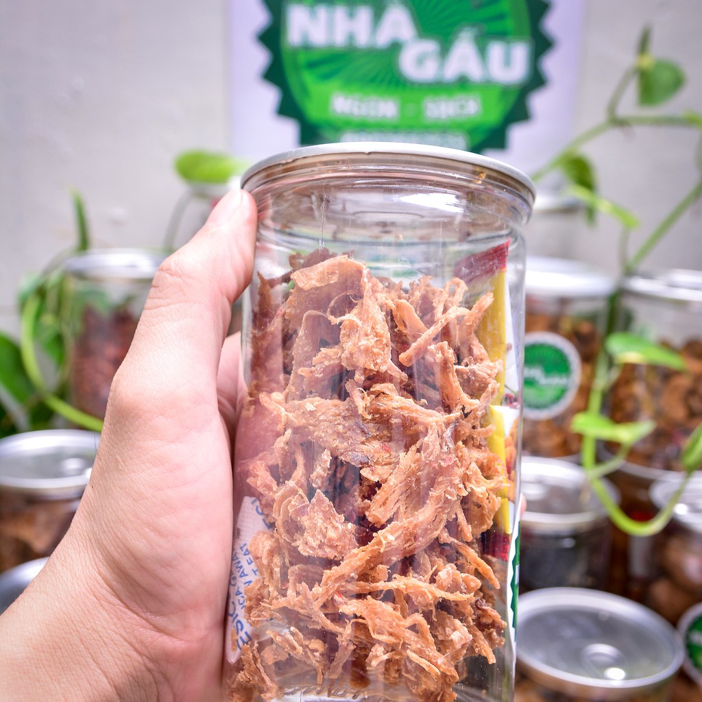 Khô mực xé tẩm vị loại ngon, hủ pet 150g - Đồ ăn vặt Nhà Gấu | BigBuy360 - bigbuy360.vn