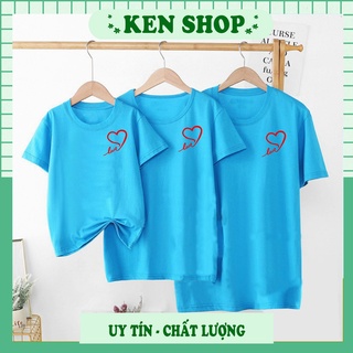 Áo thun đồng phục cho gia đình cổ tròn 3 4 5 người