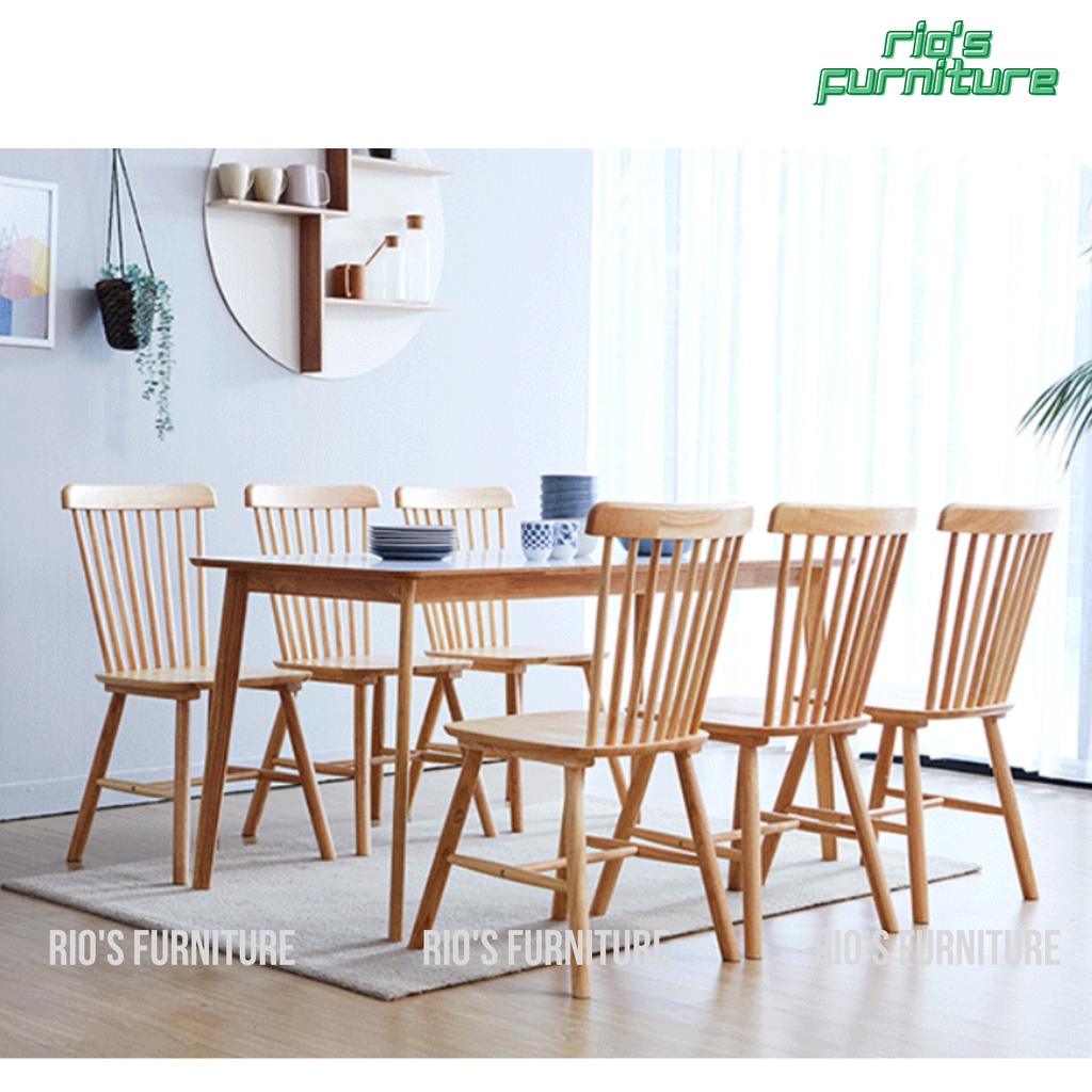BỘ BÀN ĂN HÀN QUỐC 6 Ghế Winsor Natural < FREESHIP NỘI THÀNH HCM+BÌNH DƯƠNG + ĐỒNG NAI >