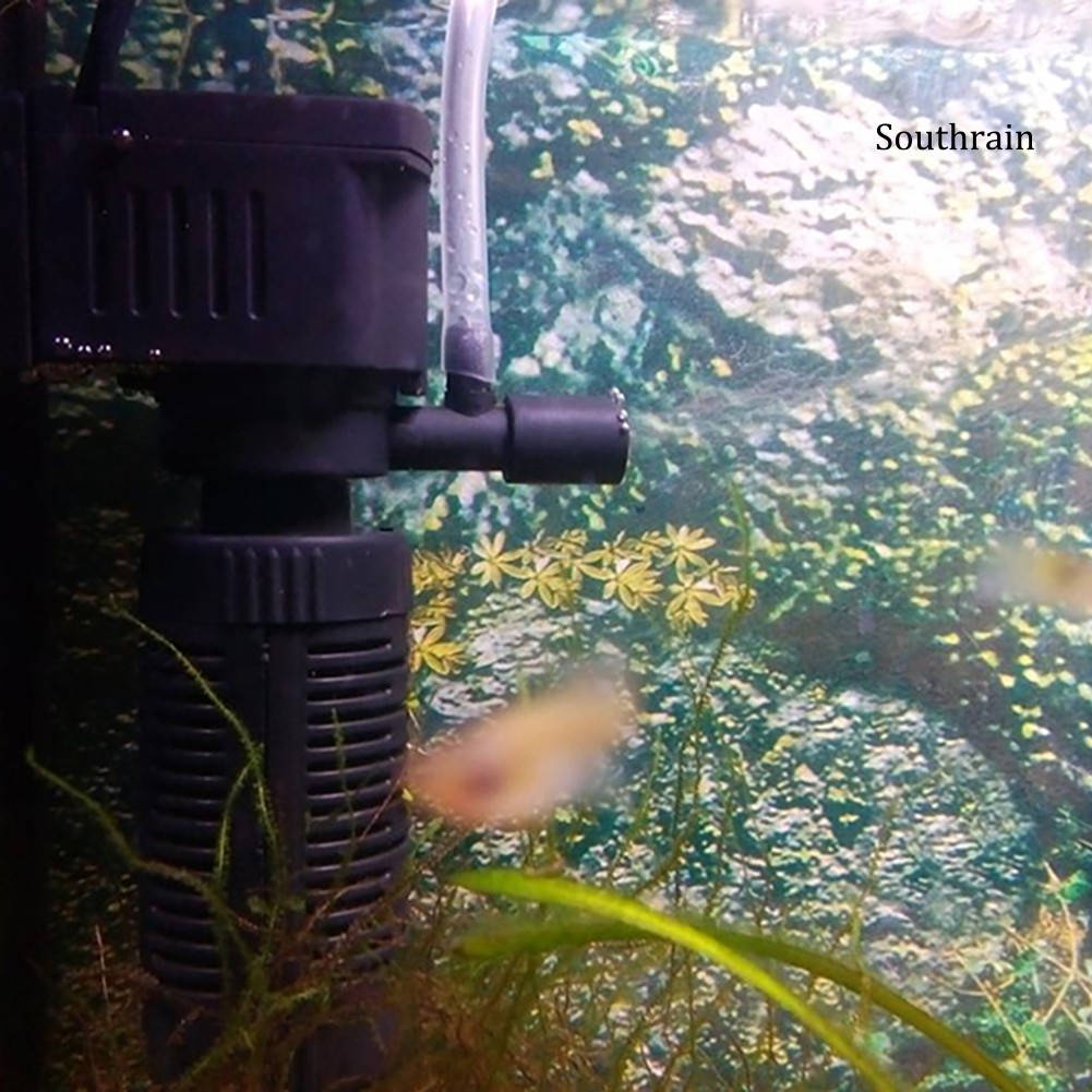SOUS_3 in 1 3W Mini Aquarium Fish Tank Filter Water Purifier Submersible Oxygen Pump