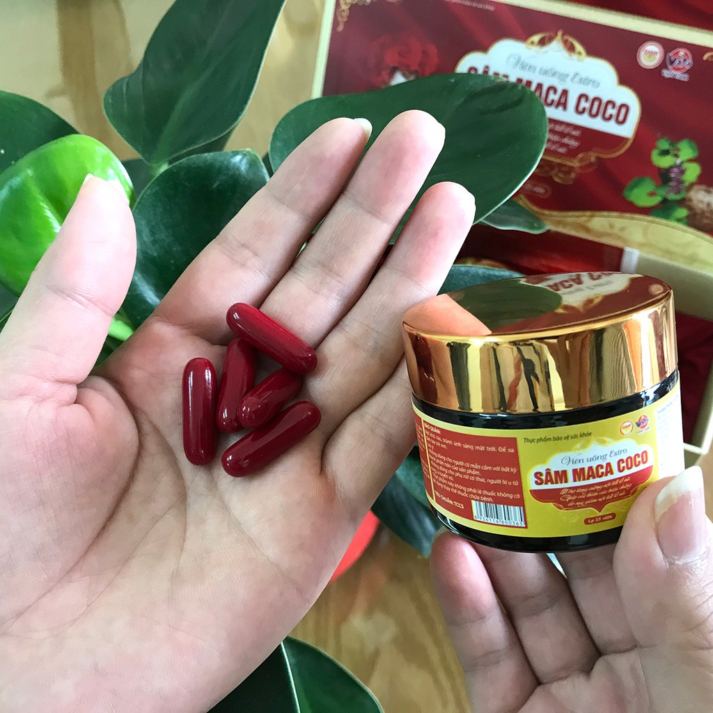 Sâm MACA COCO - Viên Uống Nội Tiết Dành Cho Phụ Nữ Tiền Mãn Kinh, Tăng Cường Nội Tiết Tố, Đẹp Da