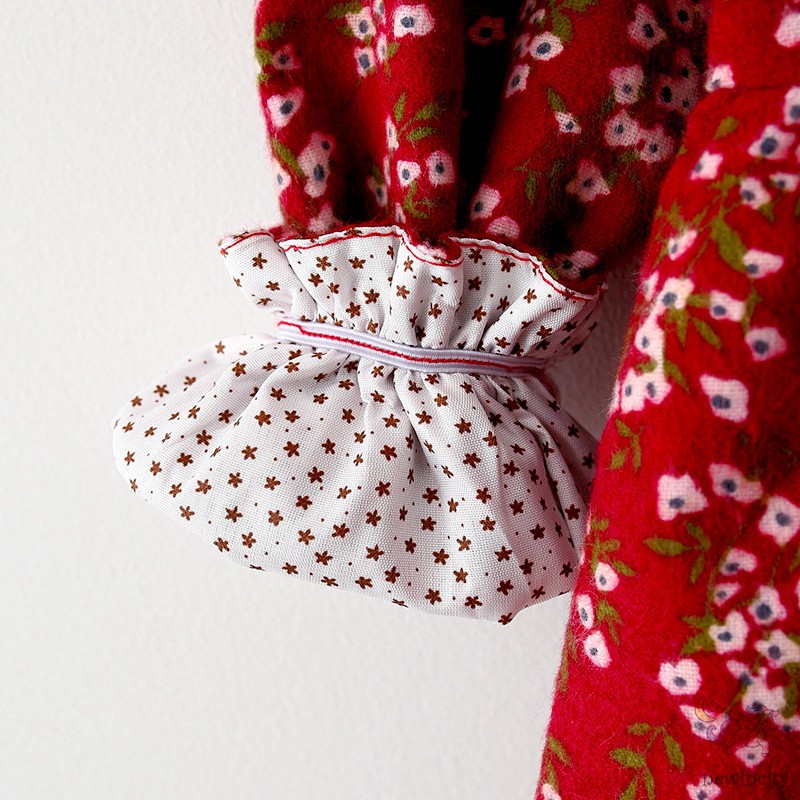 Đầm Dài Tay In Hoa Cho Bé Gái