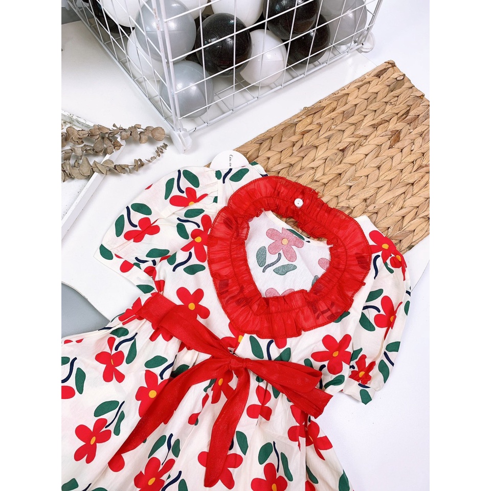 Váy cho bé gái chất thô hàn mềm mát, Đầm bé gái size 1-6 tuổi