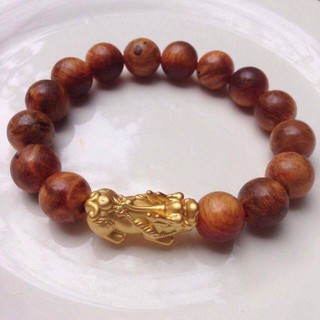 Vòng tay Gỗ Huyết Long Mix Tỳ Hưu Cao Cấp