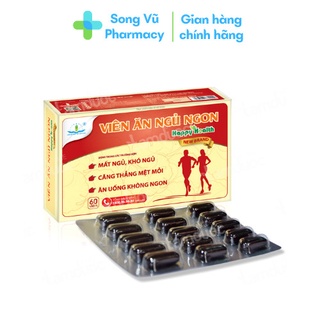 Viên ăn ngủ ngon Happy Health - bồi bổ sức khỏe, hỗ trợ điều trị mất ngủ, suy nhược cơ thể