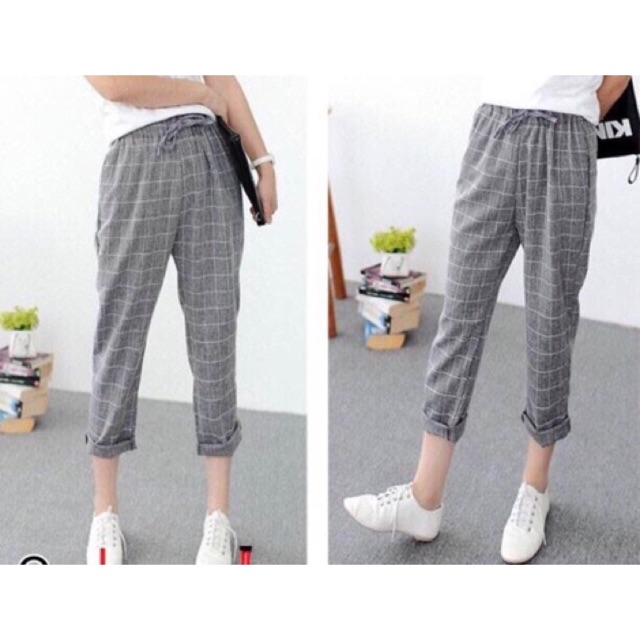 Quần baggy caro