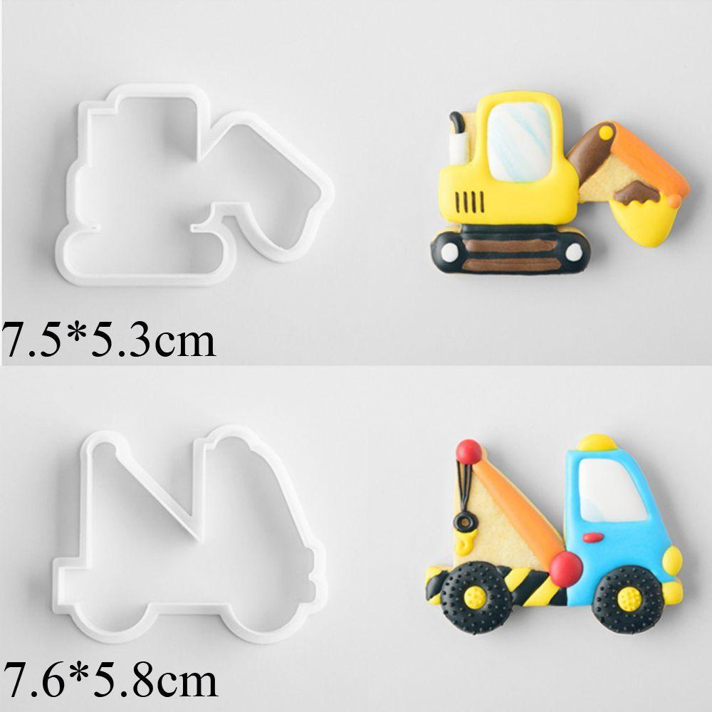 LONTIME Set 8 Khuôn Làm Bánh Quy Hình Xe Hơi Hoạt Hình Đáng Yêu