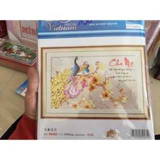 Tranh thêu 3d cha mẹ x8165