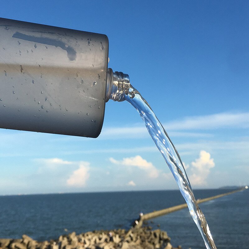 Bình Đựng Nước A5 380ml Bằng Nhựa Nhám Có Vòng Nhẫn Nhỏ Gọn Cho Nam